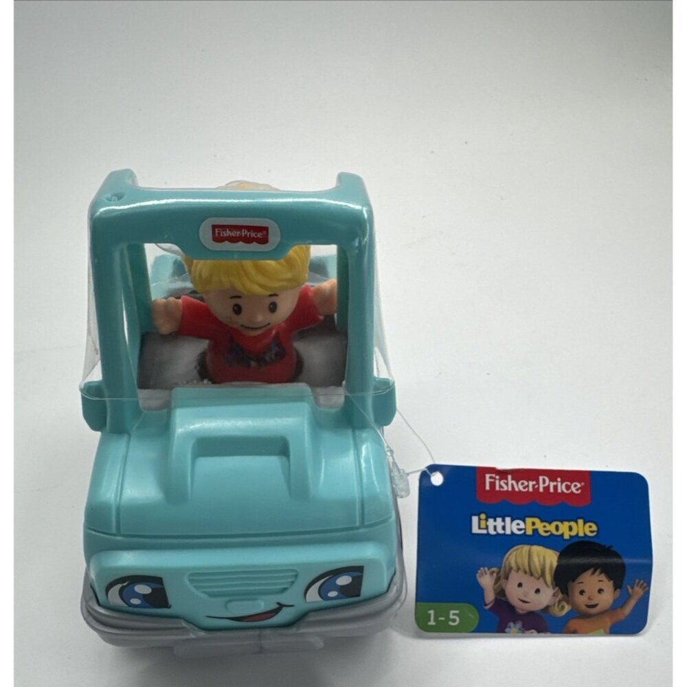 Fisher Price Little People Blue Jeep with Girl Figure Set Pretend Play Toy NEW - Picture 2 of 8
